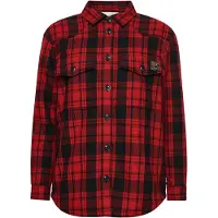 Superdry Superdrytil kvinder. W4010358A Ternet flannel og rød overtrøje i fåreskind (M), Casual, Polyester, Lange ærmer