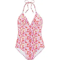 LASCANA Badedragt beige / grøn / lilla / pink / rød / hvid