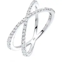 Elli Ring sølv / transparent