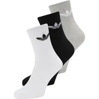 Adidas Sokker 'Trefoil' grå-meleret / sort / hvid