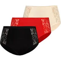 TEYLI Panty 'Loren' creme / rød / sort