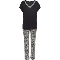 LASCANA Pyjamas sort / hvid