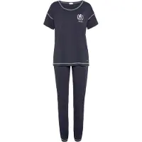 LASCANA Pyjamas mørkeblå / hvid