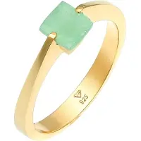 Elli PREMIUM Ring guld / jade