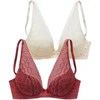 Petite fleur BH creme / rød