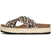 Bayton Pantoletter 'Penelope' lysebeige / brun / sort