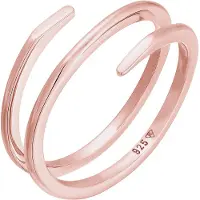 Elli Ring 'Geo' rosa guld
