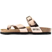 Bayton Pantoletter 'Diane' rosa guld
