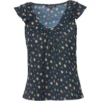 KOROSHI Bluse marin / cappuccino / grøn-meleret