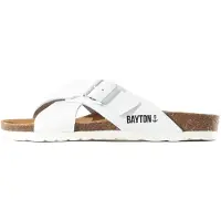 Bayton Pantoletter 'Era' sort / hvid
