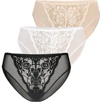 TEYLI Panty 'Glamour' beige / sort / hvid