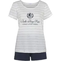 LASCANA Pyjamas beige / natblå / hvid
