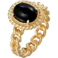 Elli PREMIUM Ring 'Vintage' guld / sort