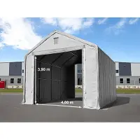 TOOLPORT 6x12m, Telthal, PRIMEtex-PVC-teltdug, grå, med statikpakke (beton undergrund)