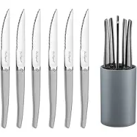 Amefa Lou Laguiole - Steaks Knive- elegant satinfinish -6 stk & kniv holder