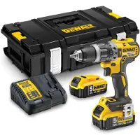 DeWalt DCD796P2 18V XR LI-ION Kompakt Slagboremaskine - inkl. 2 x 5Ah batterier, oplader, kuffert