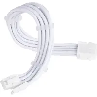 Silverstone 8 Pin PCIe til 6+2 Pin PCIe-forlænger, 250 mm - Hvid