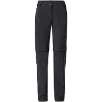 Vaude Farley Stretch ZO T-Zip Pants II, vandrebukser, dame, sort