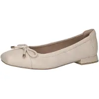 Caprice Ballerina, beige, made of Leather with Trapeze heel, Size 42