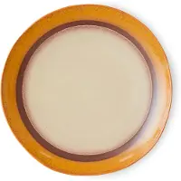 HK Living 70's tallerken Ø27,5 cm 2-pak Coconut