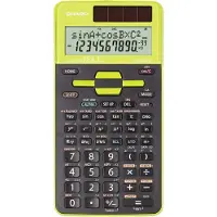Sharp EL-531TG, Lomme, Videnskabelig, 10 cifre, 2 Linier, Batteri/Solar, Sort, Grøn