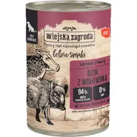 Wiejska zagroda Økonomipakke Dog 36 x 400 g - Vildsvin med oksekød