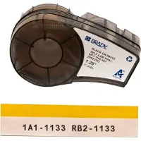 Brady B-427 - Vinyl - mat - gennemsigtig, sort på hvid - Rulle (3,18 cm x 4,27 m) 1 rulle(r) etiketter - for BMP21, BMP21-LAB, BMP21-PLUS ID P