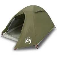 vidaXL 2-personers campingtelt vandtæt kuppel olivengrøn