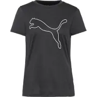 Puma TAD ESSENTIALS Heather Logo Tee Women, Clothing, Black Heather, M