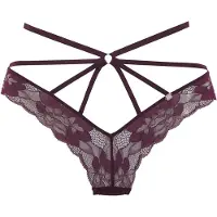 Jette String 'Tanga' aubergine