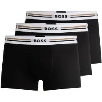 BOSS Boksershorts lysebrun / sort / hvid