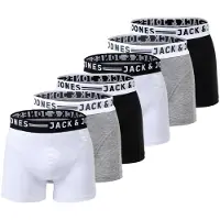 Jack & Jones Boksershorts grå-meleret / sort / hvid