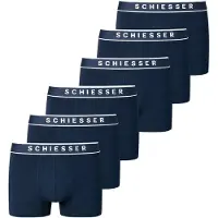 Schiesser Boksershorts mørkeblå / hvid