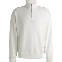 HUGO Sweatshirt 'Durty244' sort / hvid