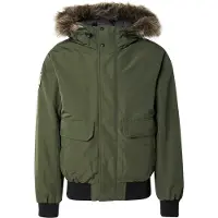 Superdry Superdrytil mænd. M5011930A Everest grøn bomberjakke i imiteret pels (M), Casual, Genanvendt polister, Bæredygtig