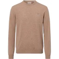 Gant Ganttil mænd. 87211 Jumper med rund hals i brun, fin uld (M), Casual, Bomuld, Lange ærmer