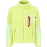 Alpha industries Overgangsjakke 'Sherpa' neongul / rød