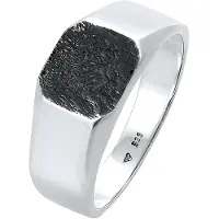 KUZZOI Ring sort / sølv