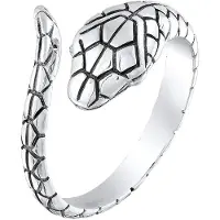 KUZZOI Ring sort / sølv