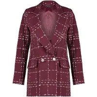 Trendyol Blazer vinrød / hvid