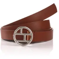 Tom Tailor Bælte 'LAYA' cognac / sølv