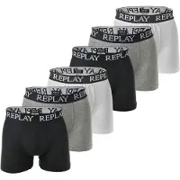 Replay Boksershorts grå-meleret / sort / hvid