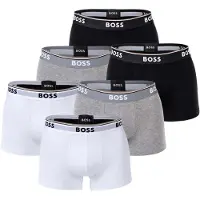 BOSS Boksershorts grå-meleret / sort / hvid