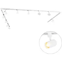 QAZQA Moderne skinnesystem med 10 spots hvid 1-faset - Iconic Jeana
