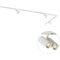 QAZQA Moderne skinnesystem med 3 spots hvid 1-faset - Iconic Scopio