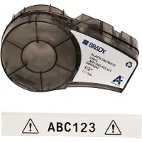 Brady B-595 - Vinyl - mat - sort på hvid - Rulle (1,27 cm x 6,4 m) 1 rulle(r) etiketter - for BMP21, BMP21-LAB, BMP21-PLUS ID PAL LABPAL