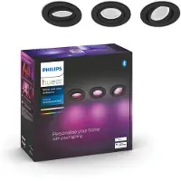 Philips Hue Centura Indbygningsspot Rund - Sort - 3-pakke