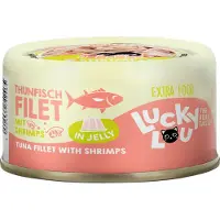 Lucky Lou Extra Food in Jelly 12 x 70 g - Tunfilet med rejer
