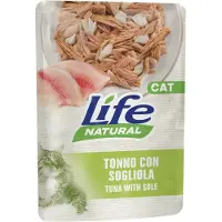 Life Cat Natural Økonomipakke: Adult 12 x 70 g - Tun med søtunge