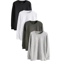 Next Shirts grå / oliven / sort / hvid